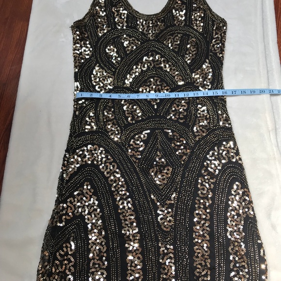 Vintage Fringe Prom Gatsby Flapper Dress - Picture 4 of 8